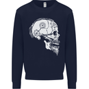 Viking Skull Thor Valhalla Norse Mythology Kids Sweatshirt Jumper Navy Blue
