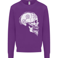 Viking Skull Thor Valhalla Norse Mythology Kids Sweatshirt Jumper Purple