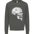Viking Skull Thor Valhalla Norse Mythology Kids Sweatshirt Jumper Storm Grey