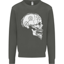 Viking Skull Thor Valhalla Norse Mythology Kids Sweatshirt Jumper Storm Grey