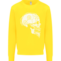Viking Skull Thor Valhalla Norse Mythology Kids Sweatshirt Jumper Yellow