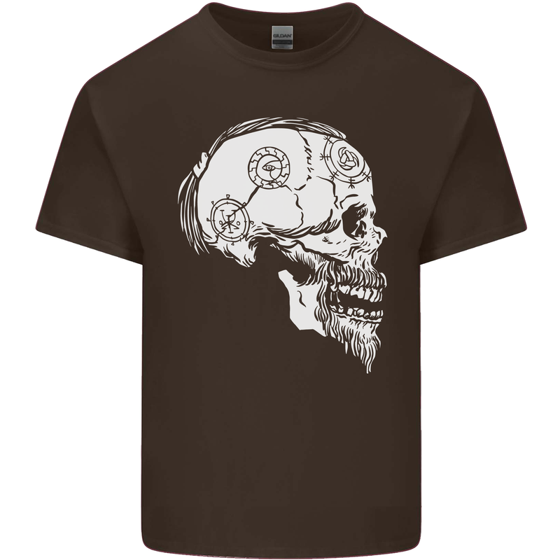 Viking Skull Thor Valhalla Norse Mythology Kids T-Shirt Childrens Chocolate