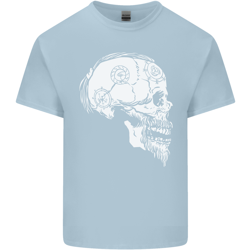 Viking Skull Thor Valhalla Norse Mythology Kids T-Shirt Childrens Light Blue