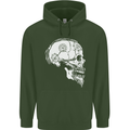 Viking Skull Thor Valhalla Norse Mythology Mens 80% Cotton Hoodie Forest Green
