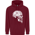 Viking Skull Thor Valhalla Norse Mythology Mens 80% Cotton Hoodie Maroon