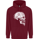 Viking Skull Thor Valhalla Norse Mythology Mens 80% Cotton Hoodie Maroon