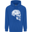 Viking Skull Thor Valhalla Norse Mythology Mens 80% Cotton Hoodie Royal Blue