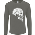 Viking Skull Thor Valhalla Norse Mythology Mens Long Sleeve T-Shirt Charcoal