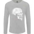 Viking Skull Thor Valhalla Norse Mythology Mens Long Sleeve T-Shirt Sports Grey