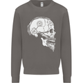 Viking Skull Thor Valhalla Norse Mythology Mens Sweatshirt Jumper Charcoal