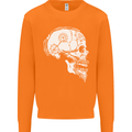 Viking Skull Thor Valhalla Norse Mythology Mens Sweatshirt Jumper Orange