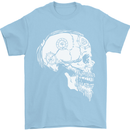 Viking Skull Thor Valhalla Norse Mythology Mens T-Shirt Cotton Gildan Light Blue