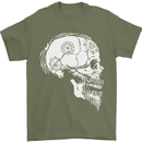 Viking Skull Thor Valhalla Norse Mythology Mens T-Shirt Cotton Gildan Military Green
