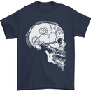 Viking Skull Thor Valhalla Norse Mythology Mens T-Shirt Cotton Gildan Navy Blue