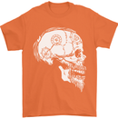 Viking Skull Thor Valhalla Norse Mythology Mens T-Shirt Cotton Gildan Orange