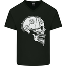 Viking Skull Thor Valhalla Norse Mythology Mens V-Neck Cotton T-Shirt Black