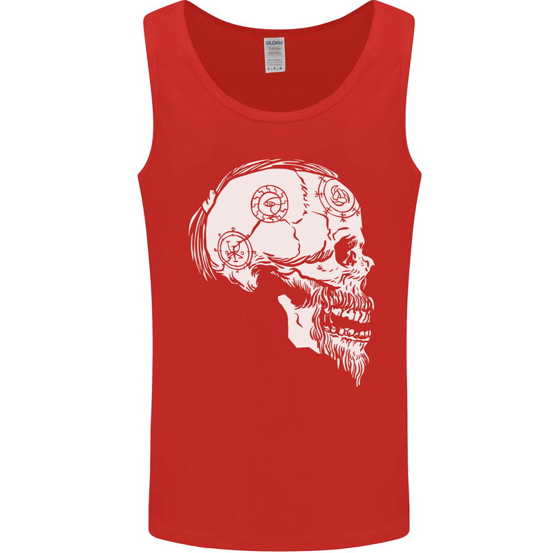 Viking Skull Thor Valhalla Norse Mythology Mens Vest Tank Top Red
