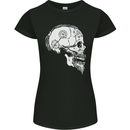 Viking Skull Thor Valhalla Norse Mythology Womens Petite Cut T-Shirt Black