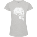 Viking Skull Thor Valhalla Norse Mythology Womens Petite Cut T-Shirt Sports Grey
