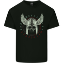 Viking Skull Wings Runic Text Gym Helmet Mens Cotton T-Shirt Tee Top Black