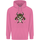 Viking Skull With Axes and Helmet Childrens Kids Hoodie Azalea