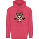 Viking Skull With Axes and Helmet Childrens Kids Hoodie Heliconia