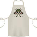 Viking Skull With Axes and Helmet Cotton Apron 100% Organic Natural