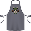 Viking Skull With Axes and Helmet Cotton Apron 100% Organic Steel