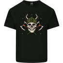 Viking Skull With Axes and Helmet Kids T-Shirt Childrens Black