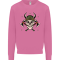 Viking Skull With Axes and Helmet Mens Sweatshirt Jumper Azalea