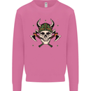 Viking Skull With Axes and Helmet Mens Sweatshirt Jumper Azalea