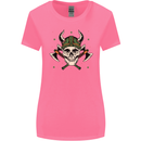 Viking Skull With Axes and Helmet Womens Wider Cut T-Shirt Azalea