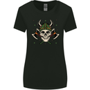 Viking Skull With Axes and Helmet Womens Wider Cut T-Shirt Black