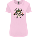 Viking Skull With Axes and Helmet Womens Wider Cut T-Shirt Light Pink