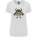 Viking Skull With Axes and Helmet Womens Wider Cut T-Shirt White