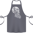 Viking Skull With Beard and Valknut Symbol Cotton Apron 100% Organic Steel