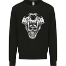 Viking Skull With Valknut Symbol Kids Sweatshirt Jumper Black