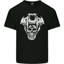Viking Skull With Valknut Symbol Kids T-Shirt Childrens Black