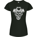 Viking Skull With Valknut Symbol Womens Petite Cut T-Shirt Black