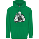 Viking Skull & Sword Thor Valhalla Childrens Kids Hoodie Irish Green