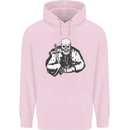 Viking Skull & Sword Thor Valhalla Childrens Kids Hoodie Light Pink