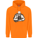 Viking Skull & Sword Thor Valhalla Childrens Kids Hoodie Orange