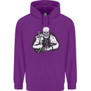 Viking Skull & Sword Thor Valhalla Childrens Kids Hoodie Purple