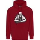 Viking Skull & Sword Thor Valhalla Childrens Kids Hoodie Red