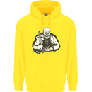 Viking Skull & Sword Thor Valhalla Childrens Kids Hoodie Yellow