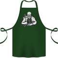 Viking Skull & Sword Thor Valhalla Cotton Apron 100% Organic Forest Green