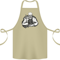 Viking Skull & Sword Thor Valhalla Cotton Apron 100% Organic Khaki