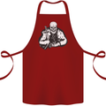 Viking Skull & Sword Thor Valhalla Cotton Apron 100% Organic Maroon
