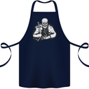 Viking Skull & Sword Thor Valhalla Cotton Apron 100% Organic Navy Blue