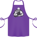Viking Skull & Sword Thor Valhalla Cotton Apron 100% Organic Purple